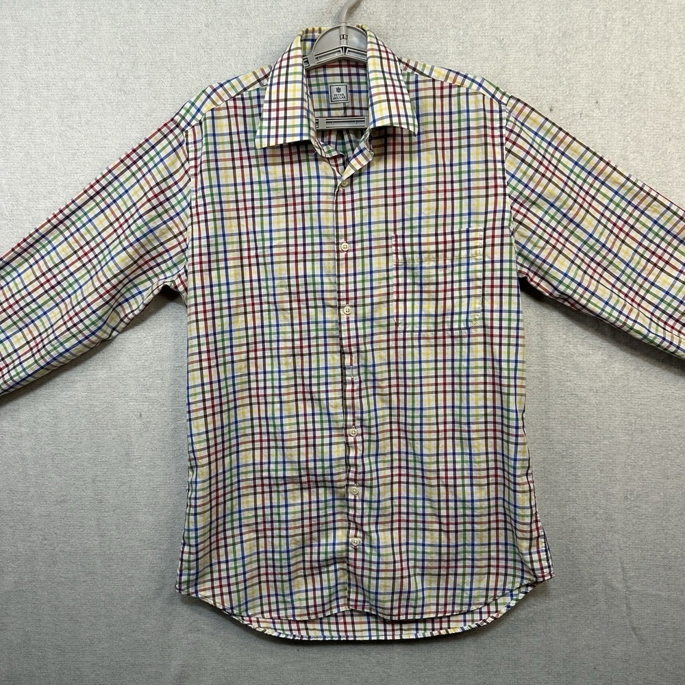 Peter Millar Mens Medium Plaid Button Down Shirt‎ Casual Office Long Sleeve